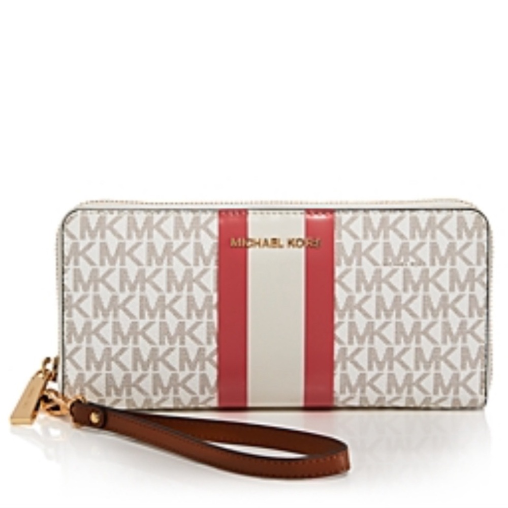 Michael Kors Jet Set Continental Wallet Tea Rose